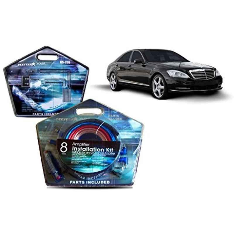 Auto Pearl Geestar Plus 8 Guage 2 Channel Amplifier Full Installation Kit for Mercedes Benz S320, GS-208
