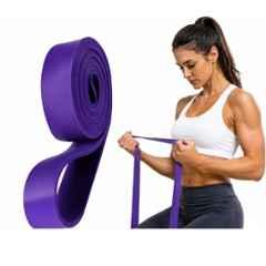 Shopeleven 3x107cm TPE Purple Resistance Band for Strength Training, Body Building & Stretching
