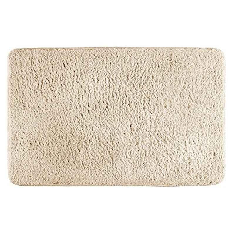 iDesign Sherpa 90x50cm Polyester Ecru Microfiber Bathroom Accent Rug, 19083