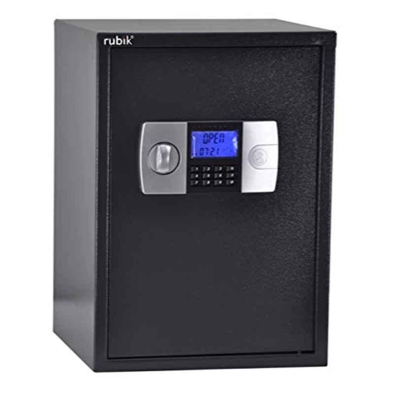 Rubik 35x52x37cm Alloy Steel Black Large Safe Box for Office Home Safety Locker