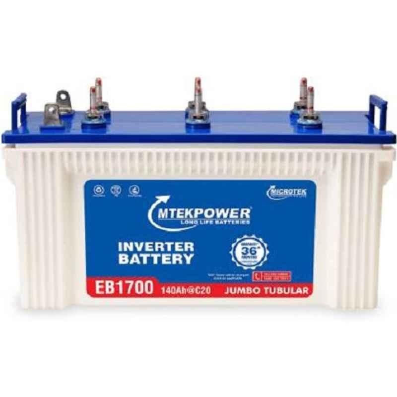 Microtek EB1700 140Ah Jumbo Tubular Inverter Battery
