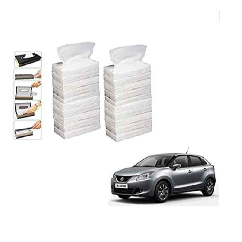 Kozdiko 100 Pulls Dispenser Box Refiller Tissue Paper with 200 Sheets for Maruti Suzuki Baleno Nexa (Pack of 20)