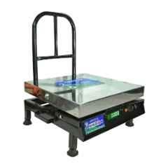 Kingstar 200kg 400x400mm Stainless Steel Bright Green LED Backlit Display Weighing Scale