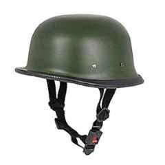 Andride Matty Green German Style Half Motorbike Helmet