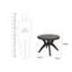 Supreme Marina Plastic Charcoal Grey Cross Leg Fixing Round Dinning Table