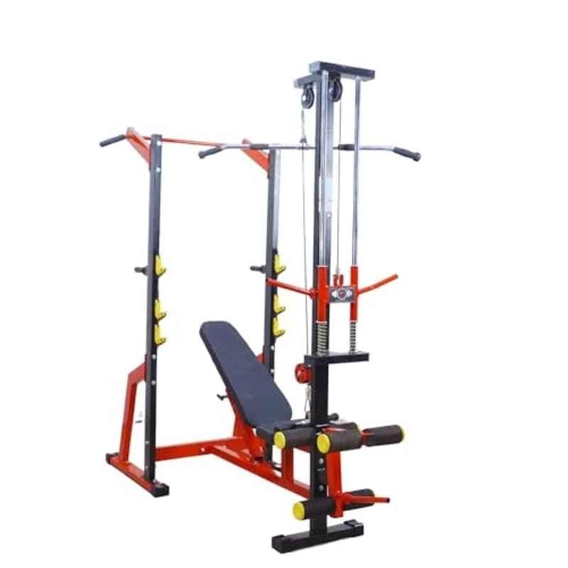 GYM24 Equipment Metal Black & Red Super 20-in-1 Home Gym Exercise Bench with Pullups bar