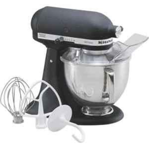 Kitchenaid Artisan Design 300W 4.8L Cast Iron Black Special Finish Tilt Head Stand Mixer, 5KSM150PSBBK