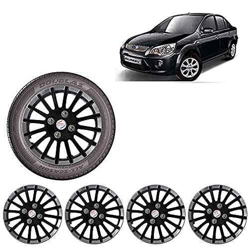 Buy Auto Pearl 4 Pcs 14 inch ABS Black & Silver Wheel Cover Set