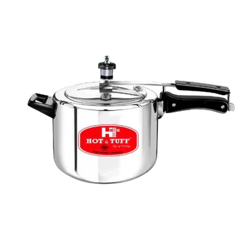 HOT & TUFF Classic 5L Aluminium Induction Base Pressure Cooker with Inner Lid, HT500CCI