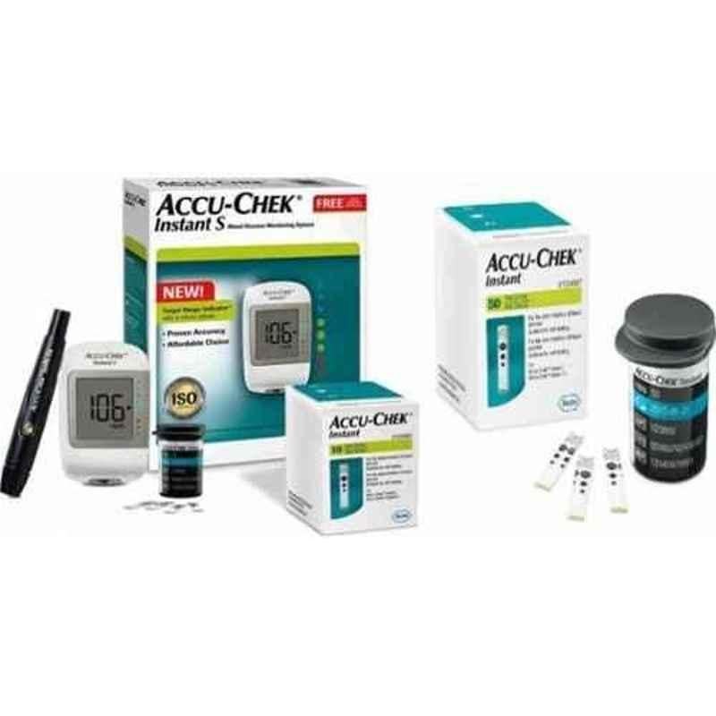 Accu-chek Instant S Meter Glucometer with 60 Instant Test Strips