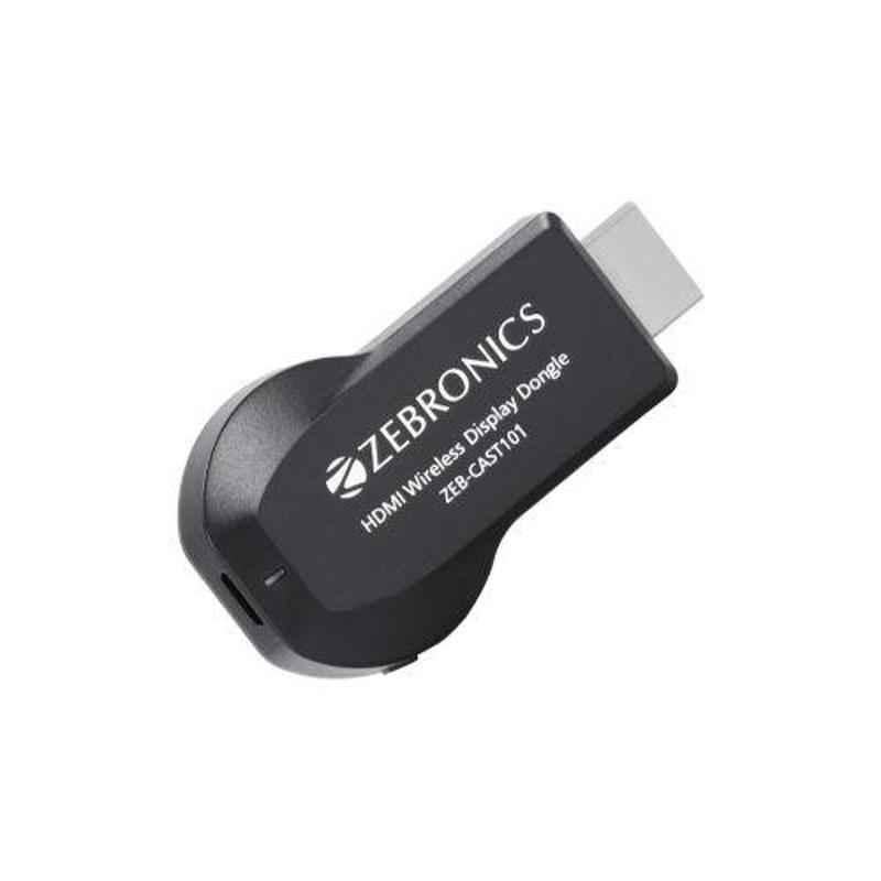 Zebronics Black Wireless Display Dongle, ZEB-CAST101