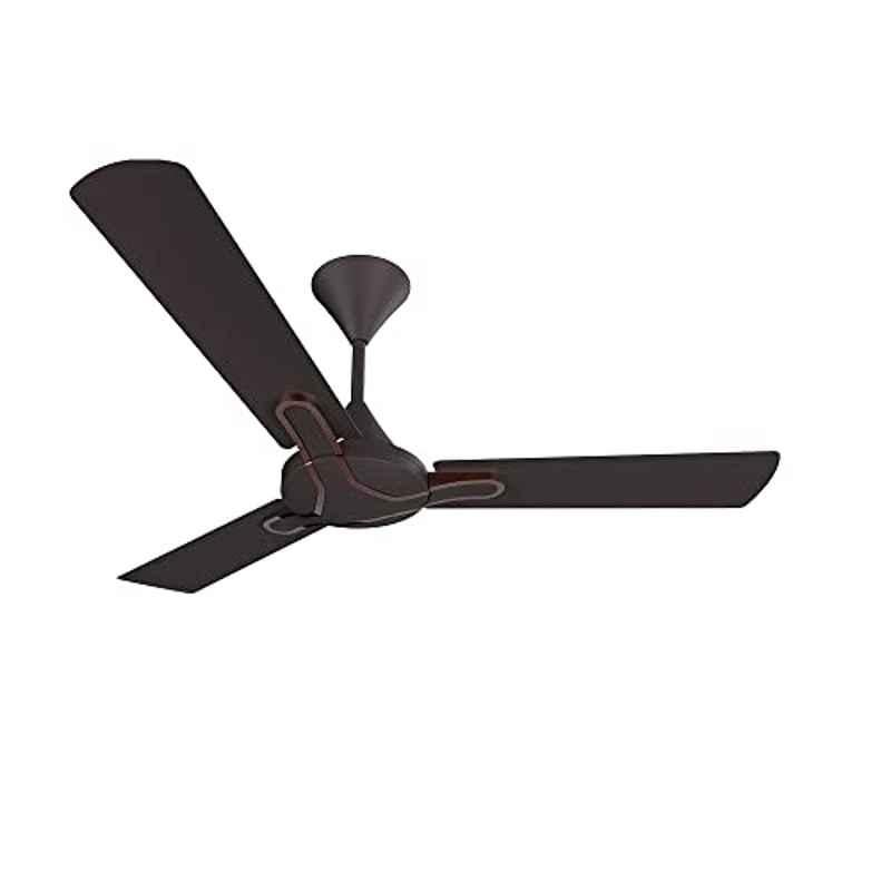 Crompton Gianna 53W 380rpm Roast Brown 3 Blade Ceiling Fan, CFHSGIN48RBR1Z, Sweep: 1200 mm
