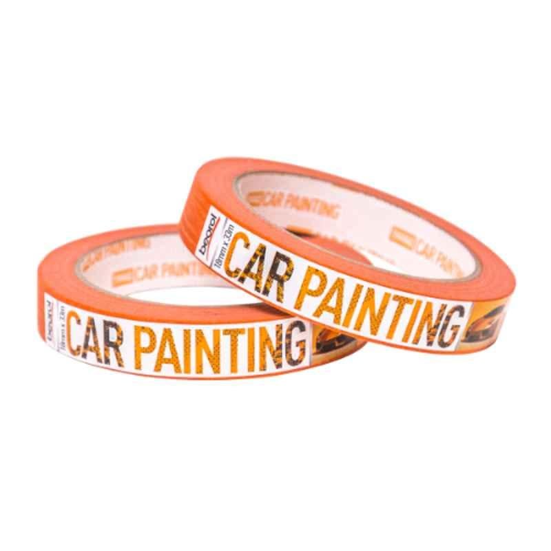 Beorol 18mmx33m Crepe Paper Orange Car Painting Masking Tape, AK18