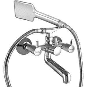 Gold Bell BRT2IN1-IN Brass Chrome 2 in 1 Telephonic Wall Mixer Set