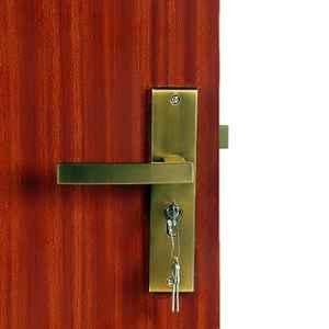 Handle Waala MG308 8 inch 60mm Stainless Steel Antique Brass Finish Cylindrical Plate Both Side Key Mortise Door Lock Set
