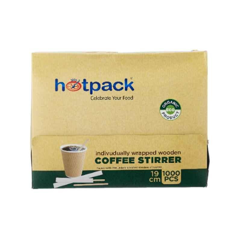 Hotpack 1000Pcs 19cm Wooden Disposable Stirrer (Pack of 10)