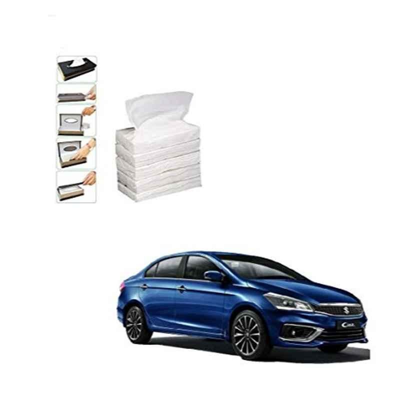 Kozdiko 100 Pulls Dispenser Box Refiller Tissue Paper with 200 Sheets for Maruti Suzuki Ciaz Facelift (Pack of 5)