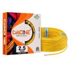 CabONE 2.5 Sqmm Yellow FR PVC Multi Strand Electrical Wire, CabONE022, Length: 90m