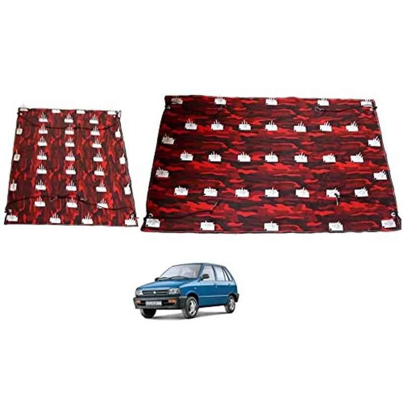 Kozdiko 2 Pcs Car Protection Cover Set from Dog & Monkey for Car Roof & Bonnet for Maruti Suzuki 800