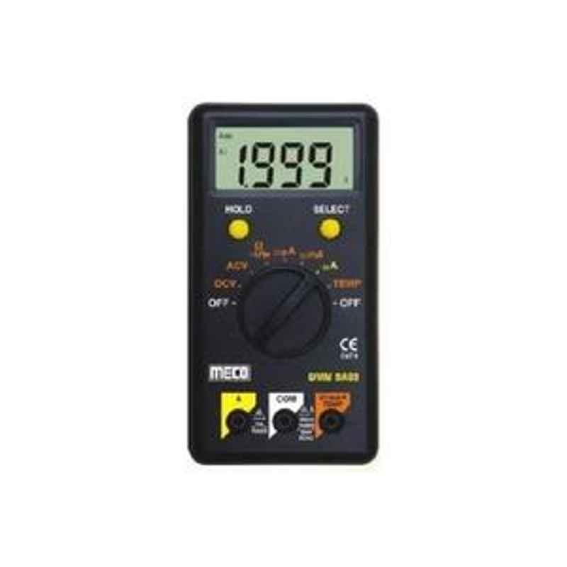 Meco 9A09 Multimeter With Temperature Probe AC Voltage Range 2V to 600V