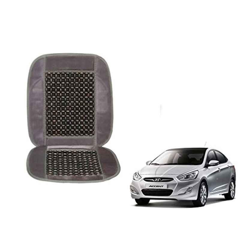 Kozdiko Wooden Beads Car Seat Cushion with Velvet Border for Hyundai Accent