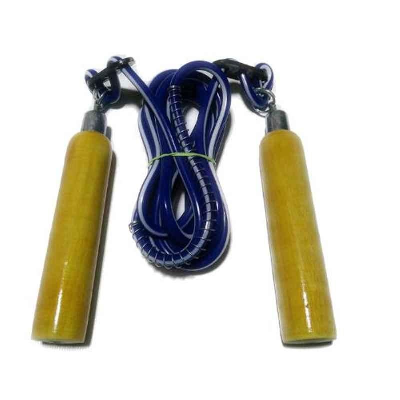 Arnav 5mm Yellow Jumping & Skipping Rope with Wooden Handle Grip