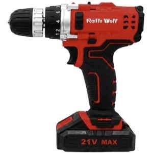 Ralli Wolf 21V 1500mAh Cordless Driver Drill with 10.15mm Chuck, Bits & Accessories, RCD21V