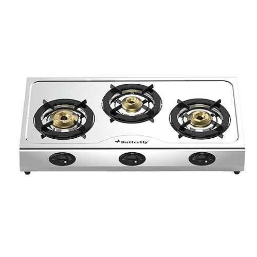 butterfly gas stove 3 burner stainless steel price