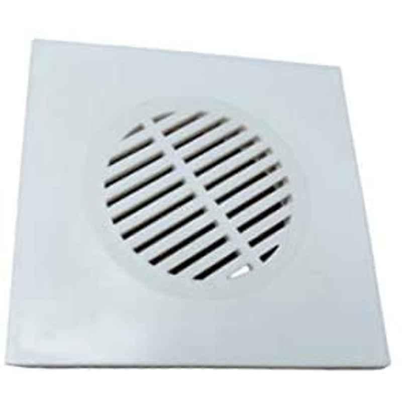 Abbasali 15x15cm PVC White Bathroom Shower Floor Drain Trap