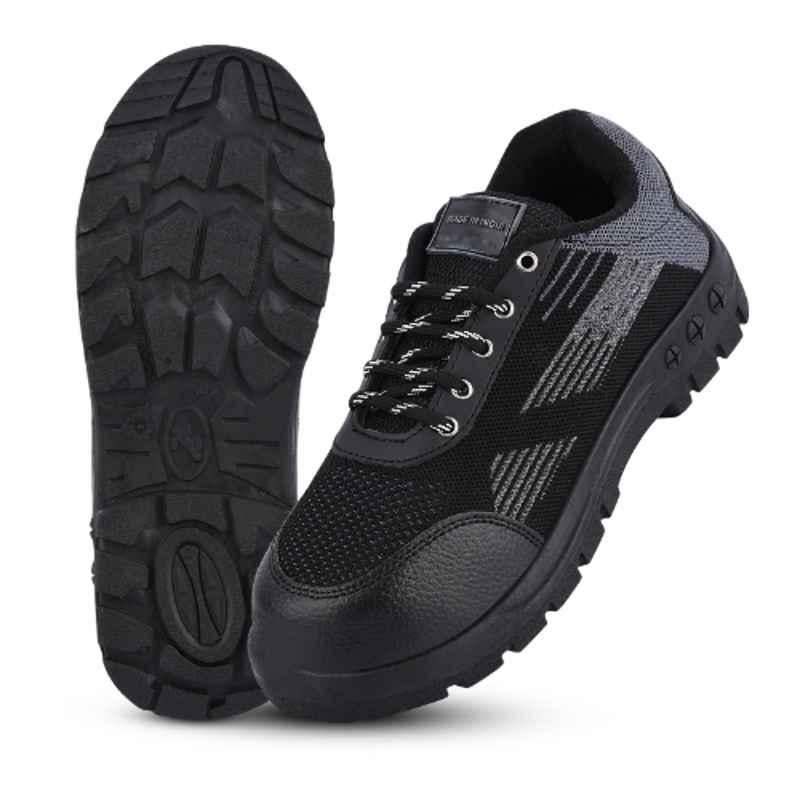 Foot Trends MG-D Prince Steel Toe Black Safety Shoes, Size: 11