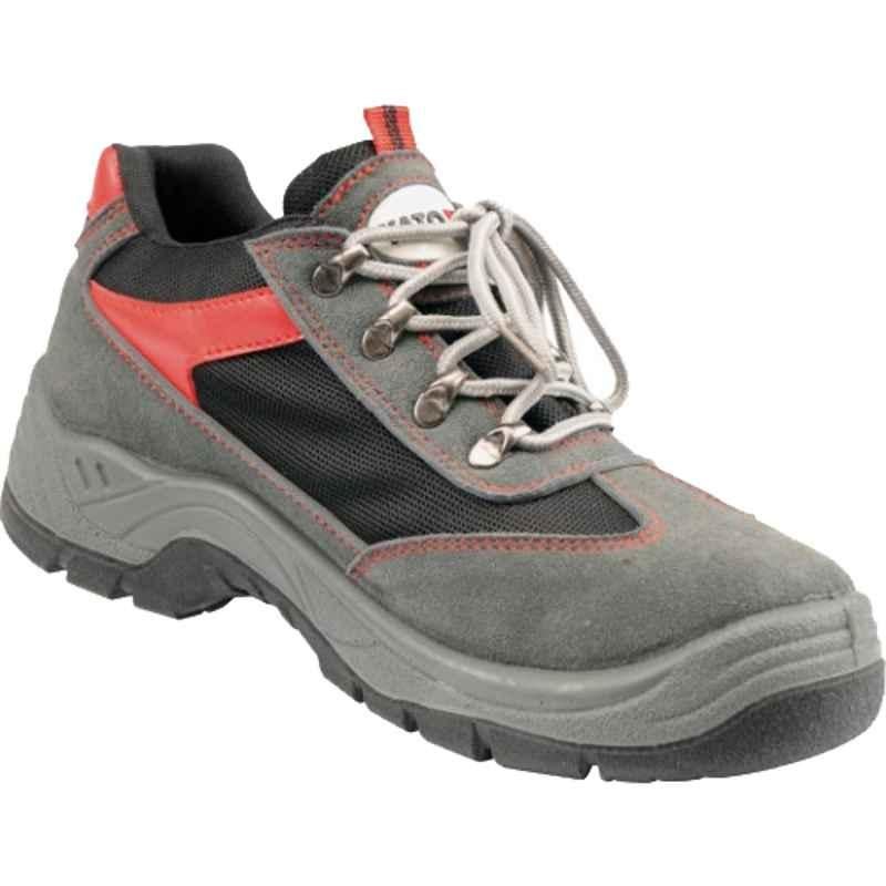 Yato Village Leather Low Cut Steel Toe Grey Safety Shoes, YT-80585, Size: 41