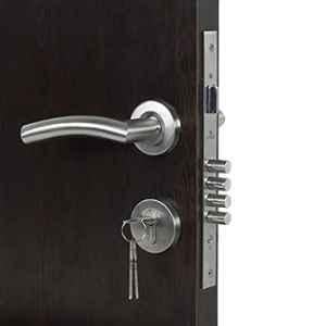 Handle Waala Rose MG1105-R-BSK Stainless Steel Silver Both Side Key Mortise Door Lock Set