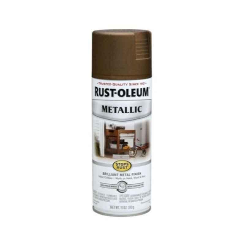 Rust-Oleum Stops Rust 312g Brass Metallic Spray Paint, 7274830