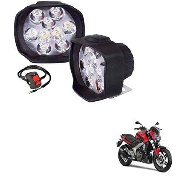 Kozdiko 2 Pcs Sheen 15W 9 LED 6000k Transformer Bumble Bee Style LED Fog Light Set for Bajaj Pulsar Vs 400, koz_81370