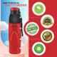 Baltra Thrust 850ml Stainless Steel Red Hot & Cold Water Bottle, BSL-29 (Pack of 2)