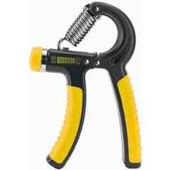 QUIT-X 8.3cm Black & Yellow Strengthener with Non-Slip & Easy Tension Dial Technology Hand Fitness Grip