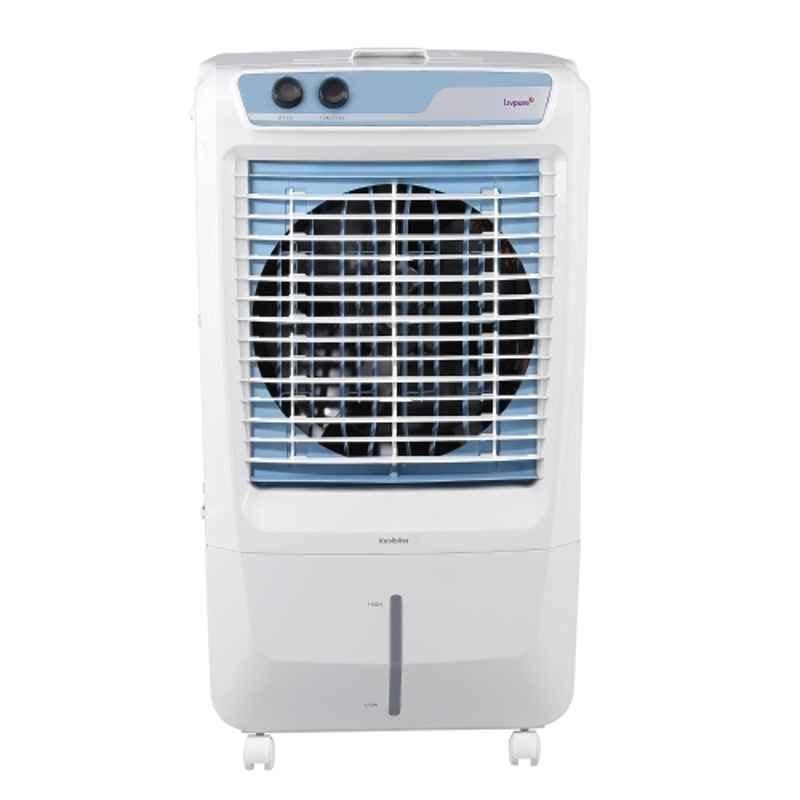 Livpure Koolbliss 190W 65 Litre Plastic White & Blue Desert Air Cooler with Honeycomb Pad Cooling & 2 Years Warranty on Motor