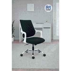 RM HOME Junaya Cushion Medium Back Black Executive Chair
