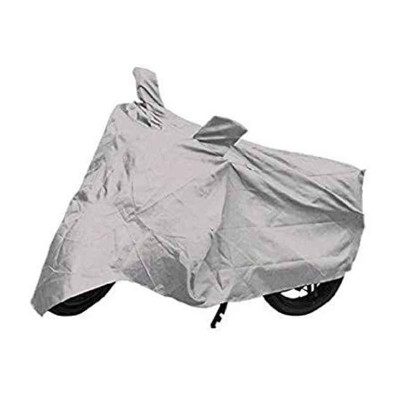 Mobidezire Polyester Silver Bike Body Cover for Bajaj Discover 125 DTS-i