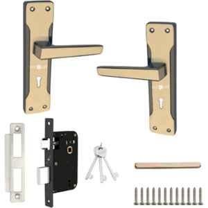 Buckler 8 inch Iron Gold & Black Matte Door Handle Set, B-359-BG-1 Set