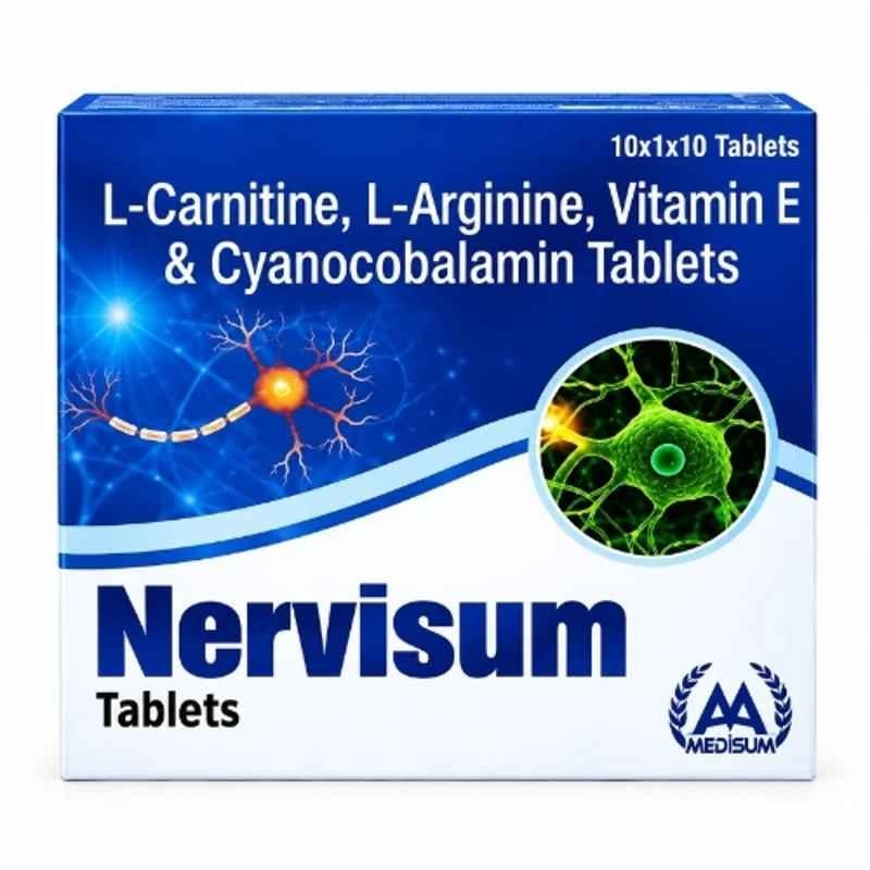 Medisum Biotech 100 Pcs Nervisum Tablet for Supports Nerve Health & Helps Maintain Healthy Nerve Function
