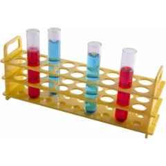 Abdos Polypropylene Reinforced 20 Places Yellow Test Tube Rack, P20703 Y