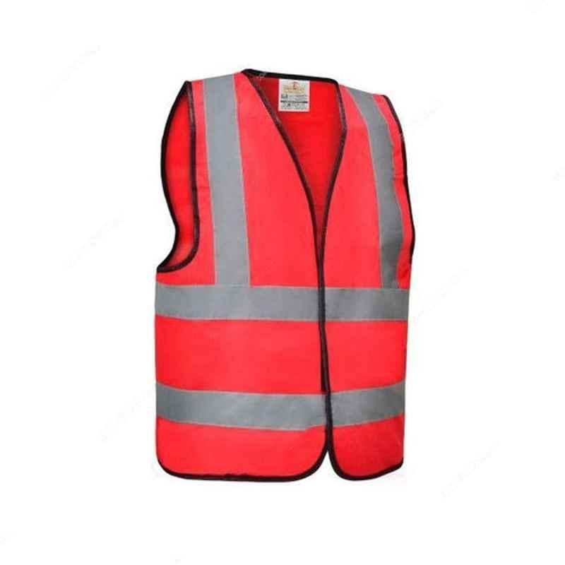 Empiral Glitter E108083706 Polyester Red Safety Vest, Size: 3XL