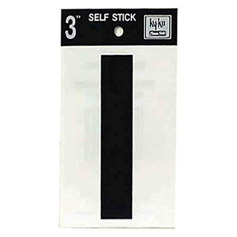 HY-KO RV-50/I 3 inch Vinyl Black Reflective Letter I, 107118