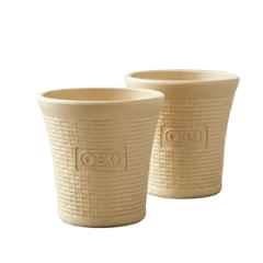 OEM 10 inch Plastic Beige Round Planter, FP-10-BE-P2 (Pack of 2)