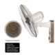 iBELL Optic 55W White High Speed Wall Fan, Sweep: 400 mm