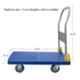 Equal 150kg Polypropylene Blue Portable Platform Trolley, EPT-1501