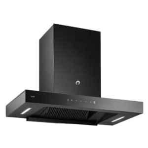 Kaff 75cm 1250CMH Black Filterless Dry Heat Auto Clean Wall Mounted Chimney with Gesture Control, CASTO DX DHC 75