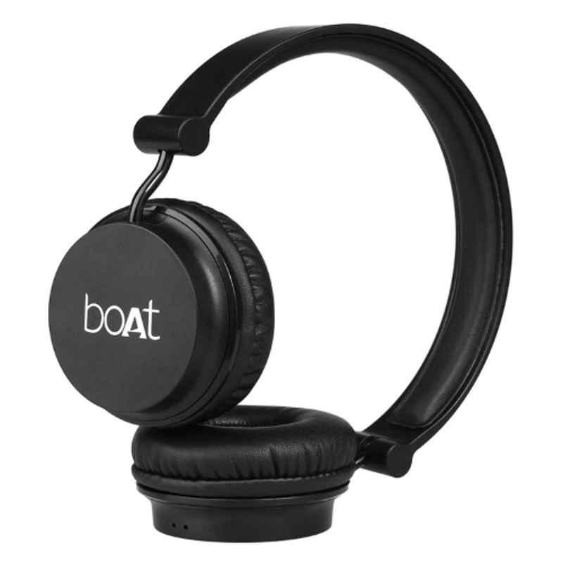boAt Rockerz 410 Super Extra Bass Black On Ear Bluetooth Headphone