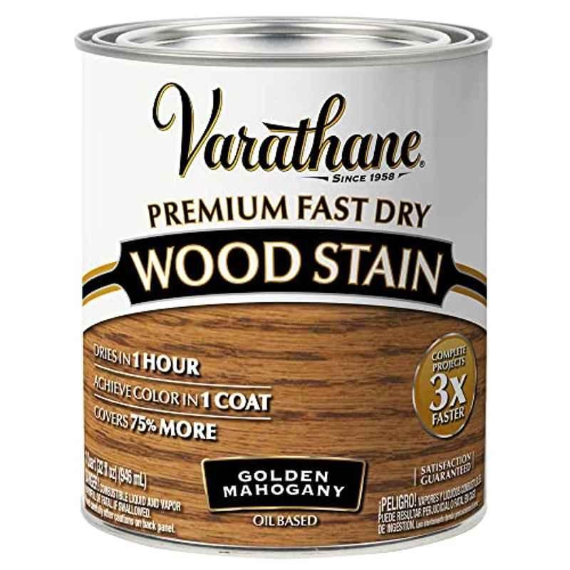 Rust-Oleum Varathane 946ml Golden Mahogany Wood Stain Premium Fast Dry Coating, 262014